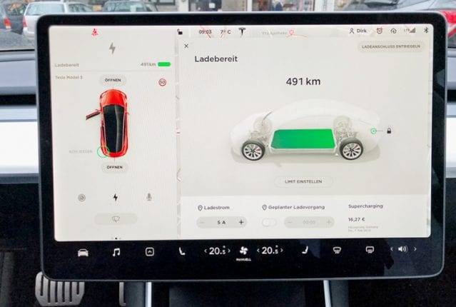 Tesla Model 3 mit bis zu 25% Ladeverlust