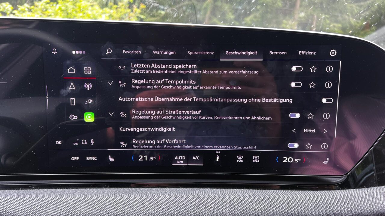 Audi A6 Sportback Menü