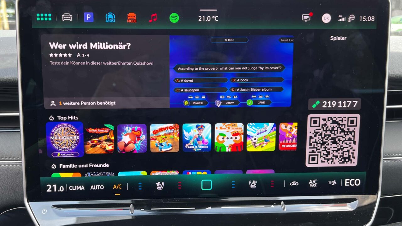 VW ID.7 Pro S Airconsole spiele