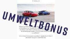 Tesla zahlt Differenz beim Umweltbonus, wenn Model 3 und Y nicht rechtzeitig in 2022 ankommen